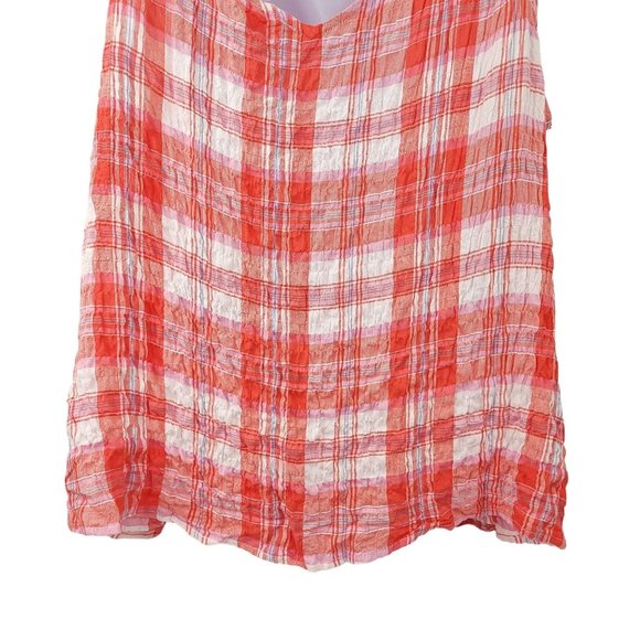 Jane Delancey Plaid Check Tank Top Womens Size XL Sleeveless Shoulder Bows NEW - Picture 6 of 9